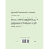 King George County, Virginia Will Book Abstracts, 1752-1780 back cover