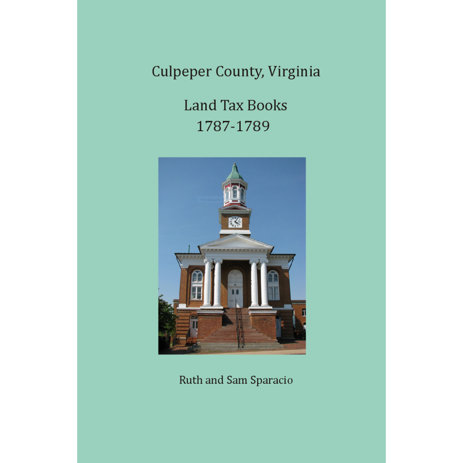 Culpeper County, Virginia Land Tax Book 1787-1789