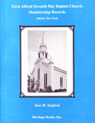 First Alfred Seventh Day Baptist Church Membership Records, Alfred [Allegany County], New York