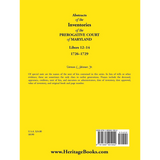 Abstracts of the Inventories of the Prerogative Court of Maryland, 1726-1729, Libers 12-14 back cover
