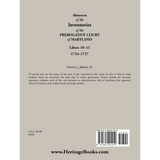 Abstracts of the Inventories of the Prerogative Court of Maryland, 1724-1727, Libers 10-11 back cover