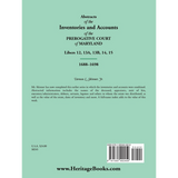Abstracts of the Inventories and Accounts of the Prerogative Court of Maryland, 1688-1698, Libers 12, 13a, 13b, 14, 15 back cover