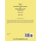 Abstracts of the Inventories and Accounts of the Prerogative Court of Maryland, 1699-1708, Libers 25-28 back cover