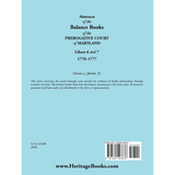 Abstracts of the Balance Books of the Prerogative Court of Maryland, Libers 6 and 7, 1770-1777 back cover