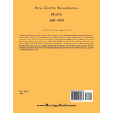 King County, Washington Deaths, 1891-1907 back cover