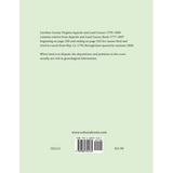Caroline County, Virginia Appeals and Land Causes 1795-1800 back cover