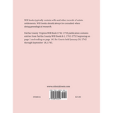 Fairfax County, Virginia Will Book Abstracts 1742-1745 back cover