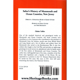 Salter's History of Monmouth and Ocean Counties, New Jersey back cover