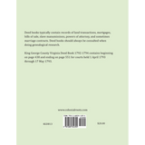 King George County, Virginia Deed Abstracts, 1792-1794 back cover