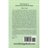 The Founding of Pearsontown (Standish), Maine back cover