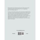 Westmoreland County, Virginia Order Book Abstracts 1707-1709 back cover