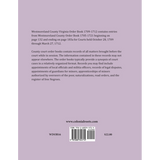 Westmoreland County, Virginia Order Book Abstracts 1709-1712 back cover