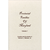 Provincial Families of Maryland, Volume 1