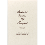 Provincial Families of Maryland, Volume 1