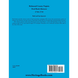 Richmond County, Virginia Deed Book Abstracts, 1718-1719 back cover