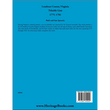 Loudoun County, Virginia Titheable Lists, 1775-1781 back cover