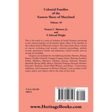 Colonial Families of the Eastern Shore of Maryland, Volume 10 back cover