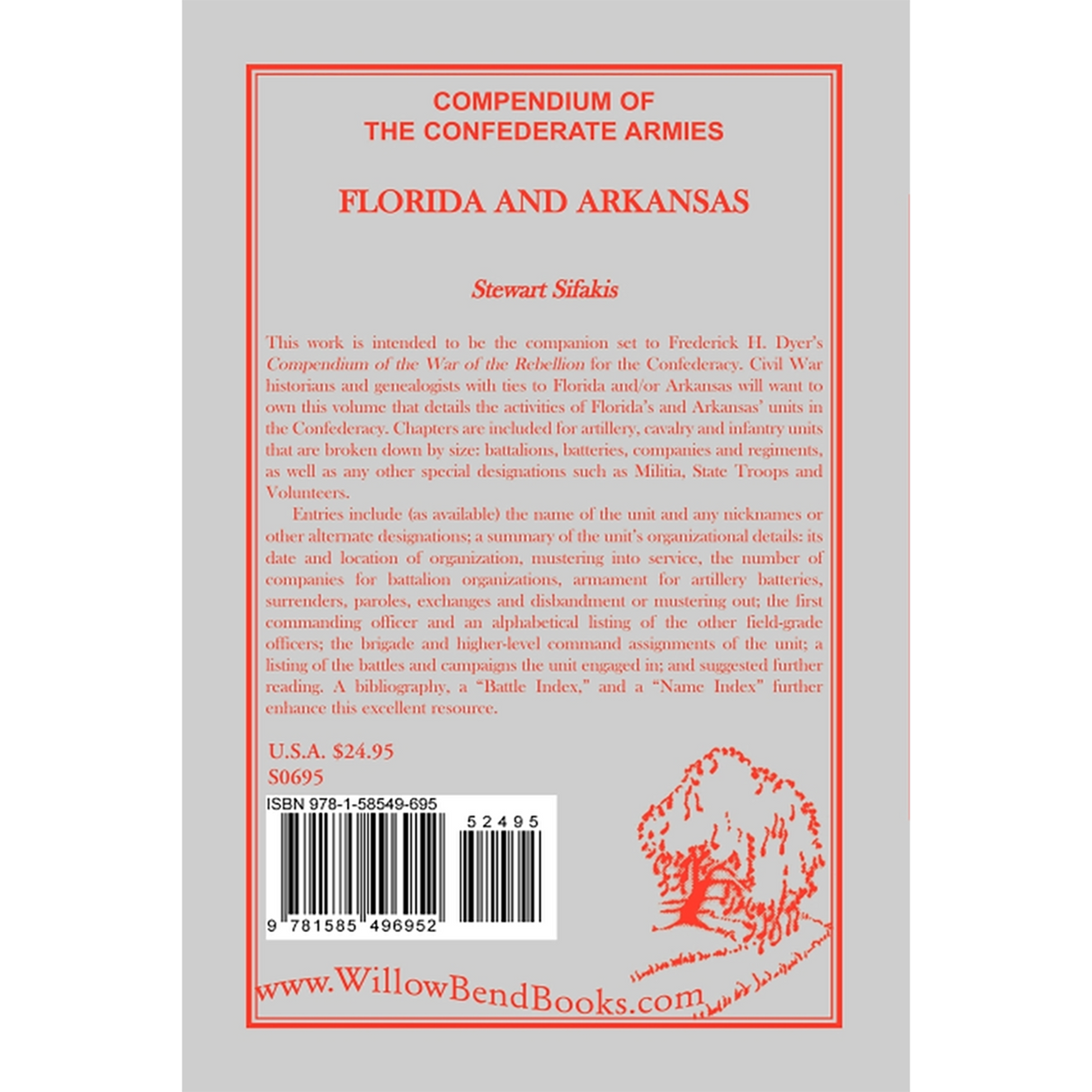 Compendium of the Confederate Armies: Florida and Arkansas back cover