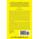 The History of Ancient Windsor, Connecticut, Including East Windsor, South Windsor, and Ellington Volume 1 back cover