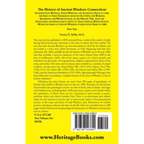 The History of Ancient Windsor, Connecticut, Including East Windsor, South Windsor, and Ellington Volume 2 back cover