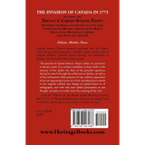 The Invasion of Canada in 1775 back cover