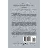 Genealogical Abstracts from the New Hampshire Mercury, 1784-1788 back cover