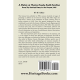 A History of Marion County, South Carolina, From its Earliest Times to the Present, 1901 back cover