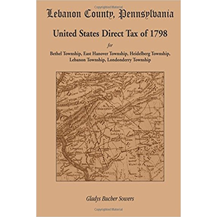 Lebanon County, Pennsylvania, United States Direct Tax of 1798 (Five Townships)