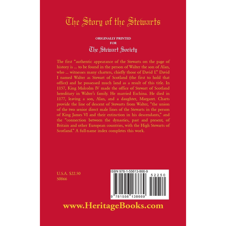 back cover of The Story of the Stewarts