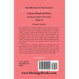The History of Nantucket [Massachusetts]: County, Island and Town Volume 2 back cover