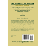 The Conquest of Virginia, the Forest Primeval back cover