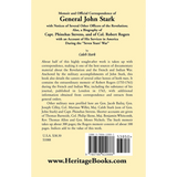 Memoir and Official Correspondence of General John Stark back cover