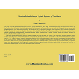 Northumberland County, Virginia Registers of Free Blacks back cover