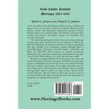 Leslie County, Kentucky Marriages, 1884-1894 back cover