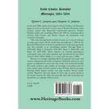 Leslie County, Kentucky Marriages, 1884-1894 back cover