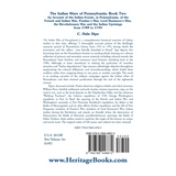 The Indian Wars of Pennsylvania Volume 2 back cover