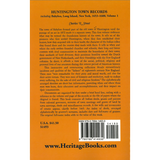 Huntington Town Records, Including Babylon, Long Island, New York, 1653-1688, Volume 1 back cover