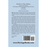 Steppes to Neu Odessa: Germans from Russia Who Settled in Odessa Township, Dakota Territory, 1872-1876, 2nd edition back cover
