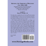 History of the Territory of Wisconsin From 1836-1848 back cover
