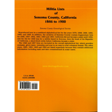 Militia Lists of Sonoma County, California, 1846 to 1900 back cover