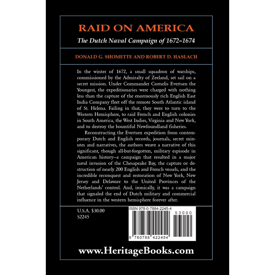 Raid on America: The Dutch Naval Campaign of 1672-1674 back cover