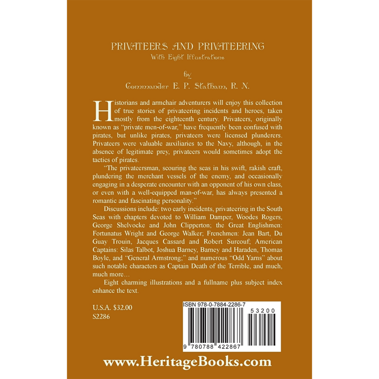 Privateers and Privateering with Eight Illustrations back cover