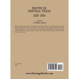 Deaths in Central Texas, 1925-1934 back cover