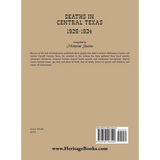 Deaths in Central Texas, 1925-1934 back cover