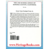The 1930 School Census of Sonoma County, California, Part 1 back cover