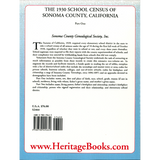 The 1930 School Census of Sonoma County, California, Part 1 back cover
