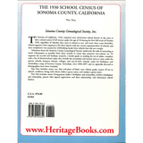 The 1930 School Census of Sonoma County, California, Part 2 back cover