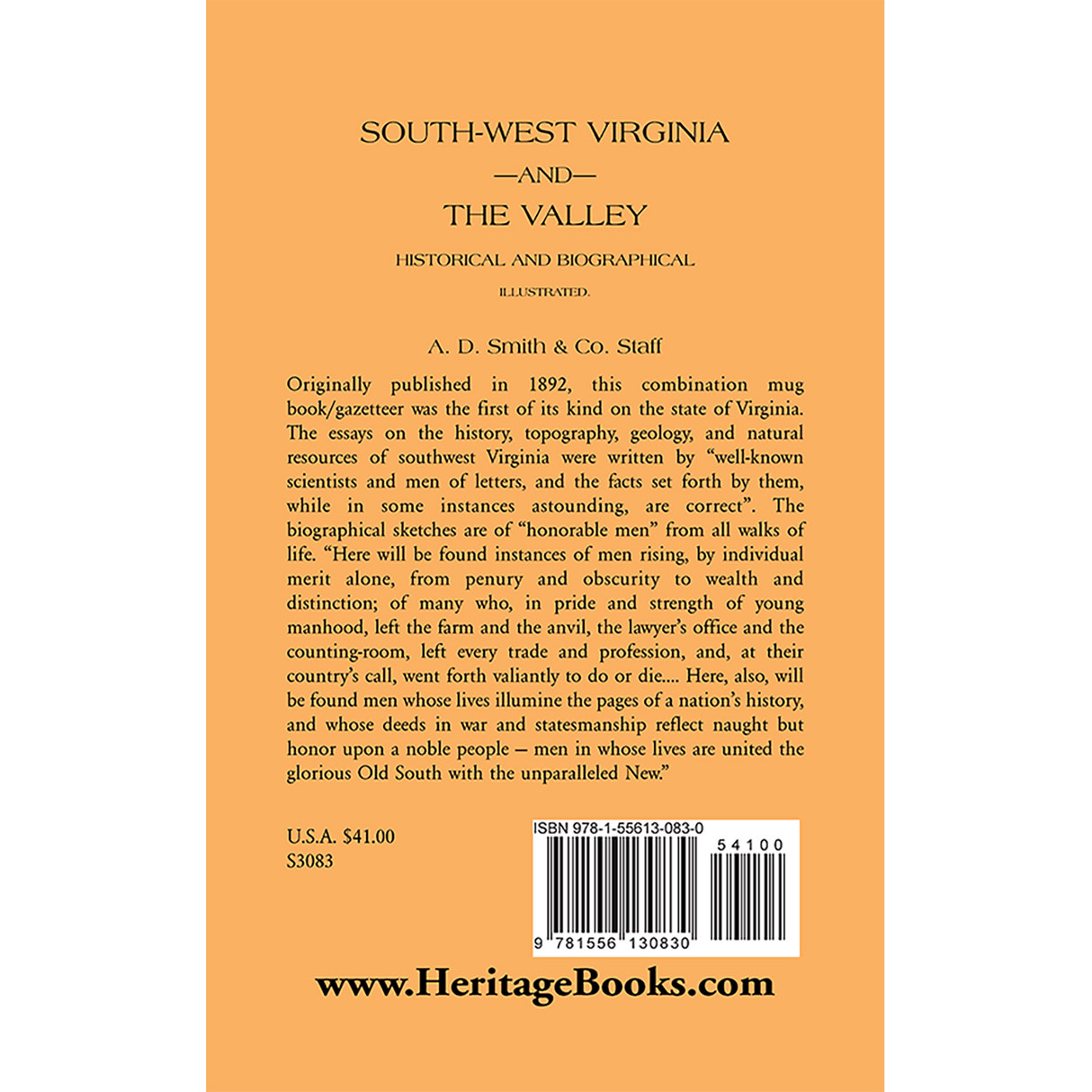 Southwest Virginia and the Valley back cover