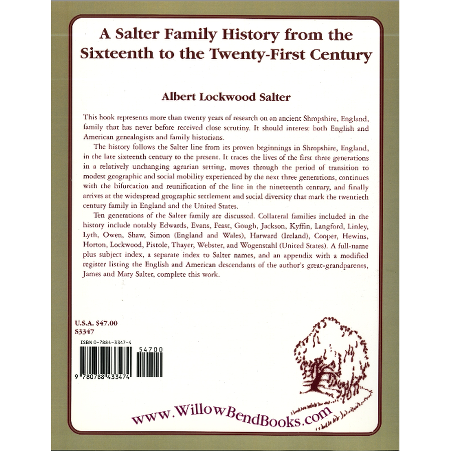 A Salter Family History back cover