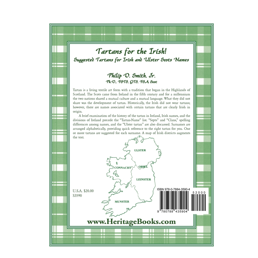 Tartans for the Irish! Suggested Tartans for Irish and Ulster Scots Names back cover